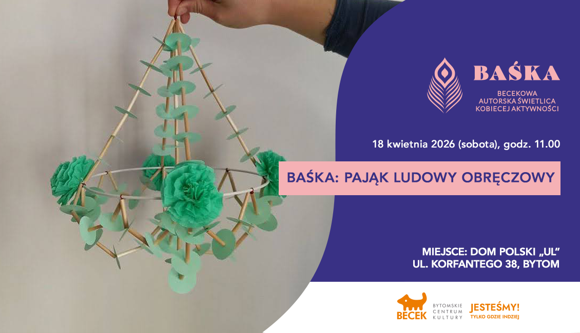 BAŚKA zaprasza 18 kwietnia na warsztaty tworzenia pająków ludowych obręczowych – tradycyjnych, a jednocześnie niezwykle efektownych dekoracji.