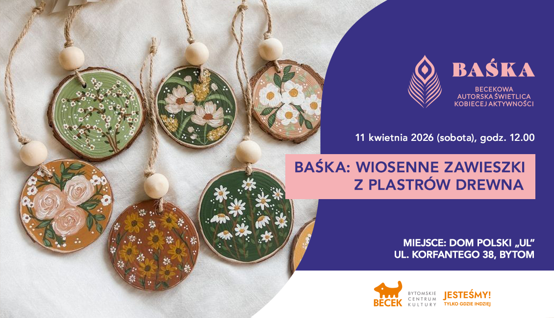 2026-04-11 w sobotę zapraszamy na warsztaty dla kobiet tworzenia dekoracyjnych zawieszek z plastrów drewna inspirowanych wiosną.